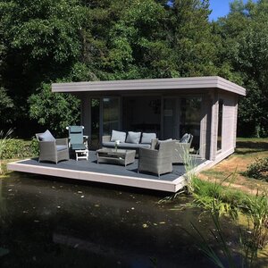 Casas de Madera Lejona - Diáfana - 16 m2 - Modelo Mia - Casas de madera MIA CON PORCHE LAGO