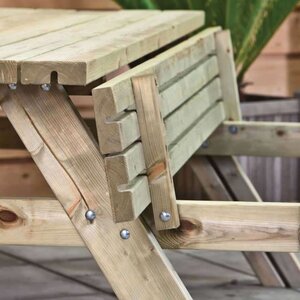Mesas de jardín con bancos plegables - 178x155x74 cms - Mesas de jardin con bancos plegables - BANCOS PLEGABLES