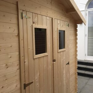 Casetas de Madera para Terraza Malva - Diáfana - 3 m2 - Casetas de madera para jardín MALVA - PUERTA