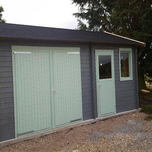 Almacén de madera Moa - Diáfano - 16 m2 - Garaje MOA - HOBYCASA gris