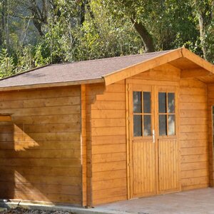 Casas de Madera Prefabricadas Modelo Murcia - Diáfana - 10 m2 - Casas de madera MURCIA sobre escaleras- HOBYCASA