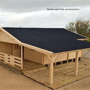 Casas de Madera Jávea - 2 dormitorios - 48 m2 - Casas de madera doble acristalamiento JAVEA - ANEXO PORCHE